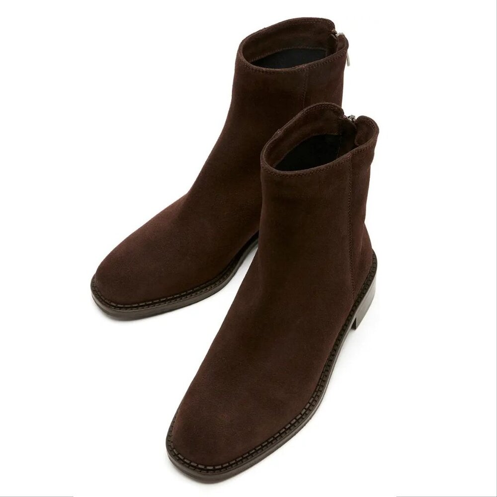 La Canadienne Selina City Dry Waterproof Bootie Boots Size 5.5 Brown Suede NEW - Picture 3 of 15